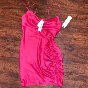 Topshop. Pink satin dress